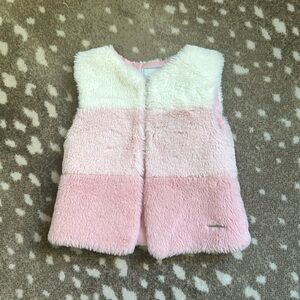 Pink faux fur vest